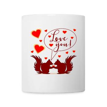 SQUIRREL - LOVE YOU COUPLE - Tasse - Weiß - Vorne