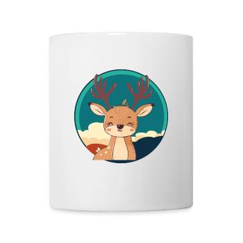 Hirschgeweih Hirschjagd - Tasse - Weiß - Vorne