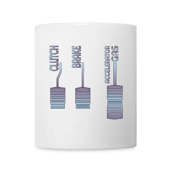 KUPPLUNG, BREMSE, GASPEDAL, GAS - Tasse - Weiß - Vorne
