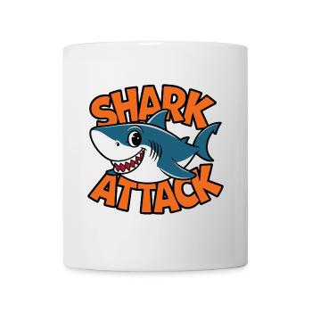 Lustiger Hai Shark Attack Meeresliebhaber - Tasse - Weiß - Vorne