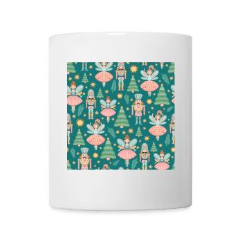 Skurriles Nussknacker-Ballettmuster - Tasse - Weiß - Vorne
