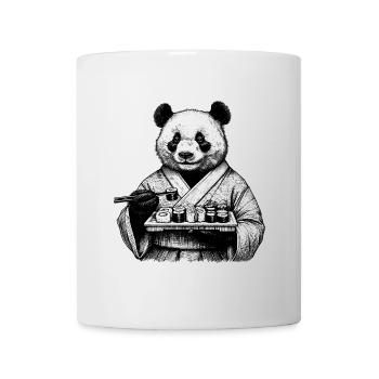Sushi Panda Maki Kimono Drawing Gift - Mug - white - Front