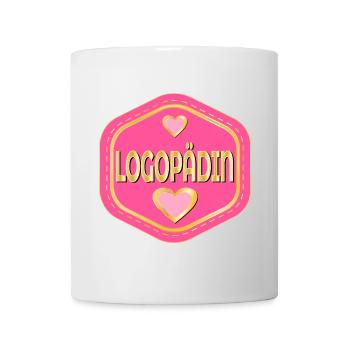 HERZ LOGOPÄDIN - Tasse - Weiß - Vorne
