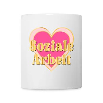 HERZ SOZIALE ARBEIT - Tasse - Weiß - Vorne