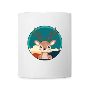 Hirsch Hirschgeweih Wald - Tasse - Weiß - Vorne