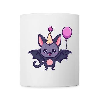 Fledermaus Geburtstag Comic Niedlich - Tasse - Weiß - Vorne