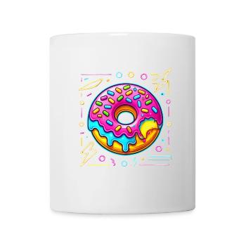 Neon Donut Bite with Sprinkles - Mug - white - Front