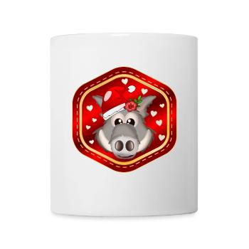 WEIHNACHTSGESCHENKE WILDSCHWEINE - Tasse - Weiß - Vorne
