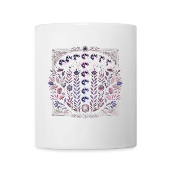 Cosmic Blooms Lunar Blumendesign - Tasse - Weiß - Vorne