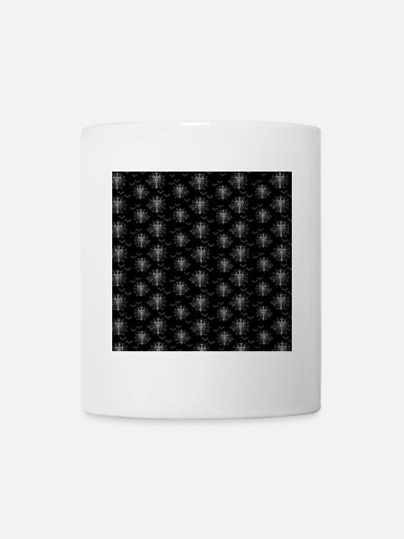 Gothic motiv, Spinnenwebe, Fledermäuse - Tasse - Weiß
