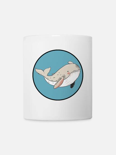 baleine, animaux marins, animaux marins - Mug blanc - blanc