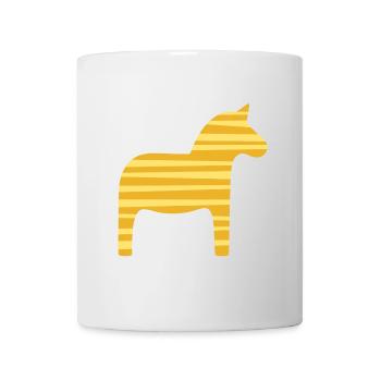 Dalapferd Streifen Schweden skandinavisch Xmas - Tasse - Weiß - Vorne