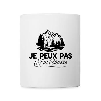 Ich kann nicht, ich habe gejagt - Passion chasseur - Tasse - Weiß - Vorne