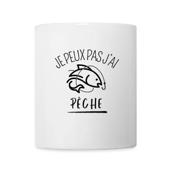 Je peux pas j'ai pêche - Mug blanc - blanc - Devant