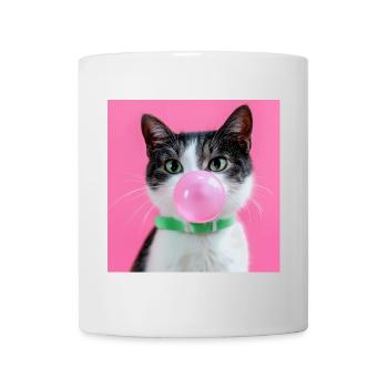Bubblegum Cat: Cute & Naughty - Mug - white - Front