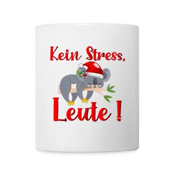 WEIHNACHTEN STRESS KOALA BÄR - Tasse - Weiß - Vorne