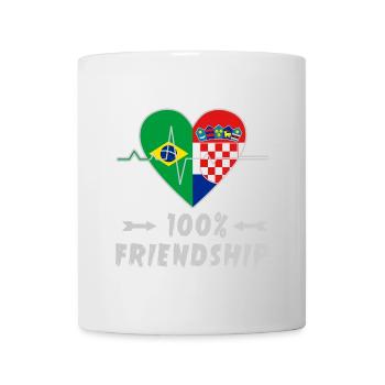 100 % amitié entre le Brésil et la Croatie - Mug blanc - blanc - Devant