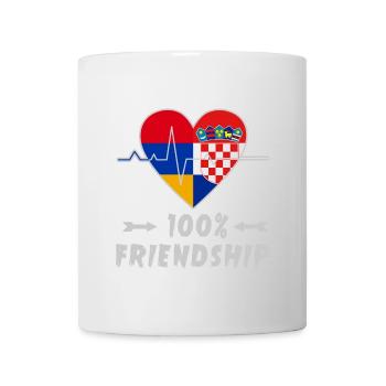 Armenia and Croatia 100% friendship - Mug - white - Front