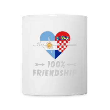 100 % amitié entre l'Argentine et la Croatie - Mug blanc - blanc - Devant