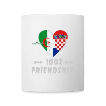 Algeria and Croatia 100% friendship - Mug - white - Front