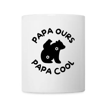 Papa Ours papa cool 1 - Mug blanc - blanc - Devant