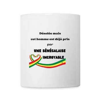 il est avec uneSénégalaise - Mug blanc - blanc - Devant