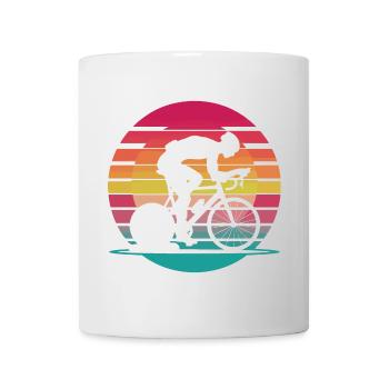 Neon Cyclist - Retro Indoor-Training - Tasse - Weiß - Vorne