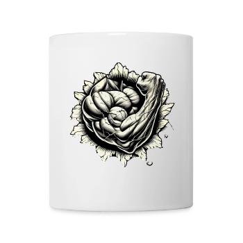 Muscular Arm Breaking Through Wall - Mug - white - Front