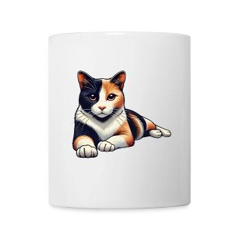 Entspannte Katzekatze Illustration - Tasse - Weiß - Vorne