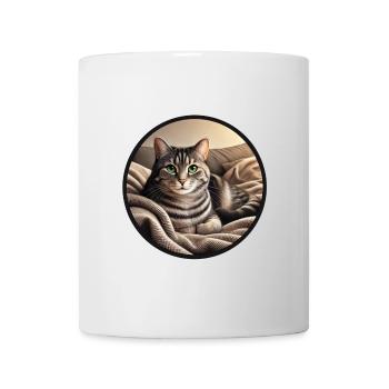 Portrait de chat Charly - Mug blanc - blanc - Devant