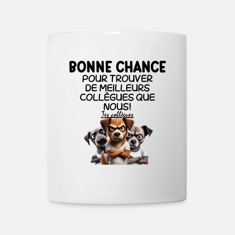 Trio de chiens mécontent cartoon - Mug blanc - blanc