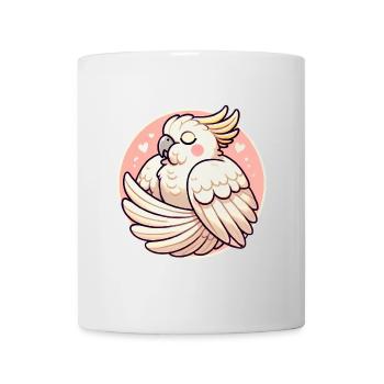 Cozy Sleeping Cockatoo Cartoon Design - Mug - white - Front