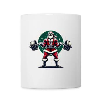 Santas Strong Snatch Powerlifting - Mug - white - Front