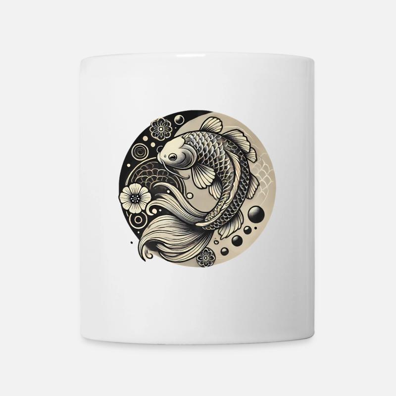 Koi Fish Harmony Design - Mug blanc - blanc