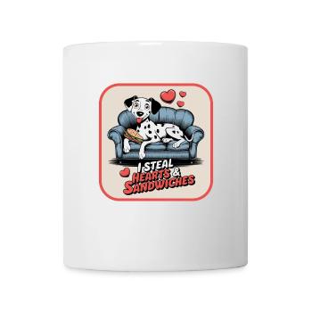 Dalmatians i Seatl Hearts Sandwiches Dog Motif - Mug - white - Front