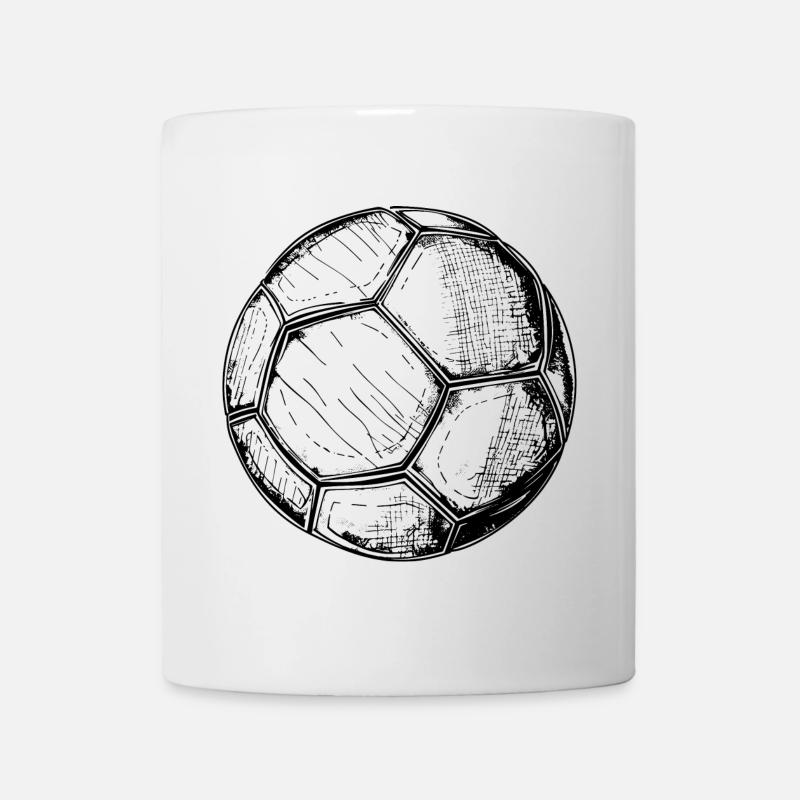 Fußball Skizze - Tasse - Weiß