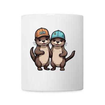 Two Cute Otter Buddies Buddies Forever - Mug - white - Front