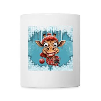Winter magic with a cute giraffe - Mug - white - Front