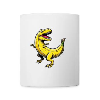 Bananosaurus – Lustiger T-Rex im Bananen-Look - Tasse - Weiß - Vorne