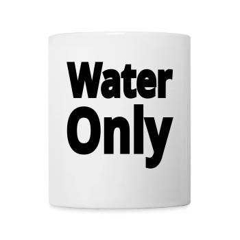 Water only - Mug blanc - blanc - Devant