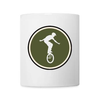 Einradfahren Hochrad - Tasse - Weiß - Vorne