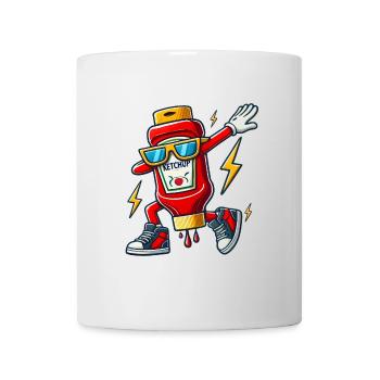 Ketchup Flasche Dab Design - Tasse - Weiß - Vorne