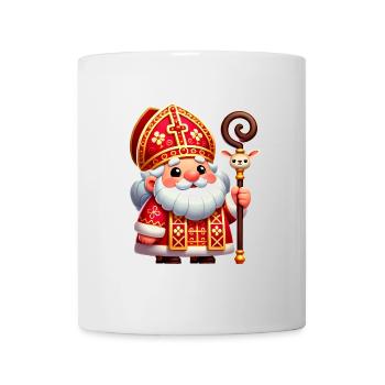 Festliches Nikolaus Karikatur Design - Tasse - Weiß - Vorne