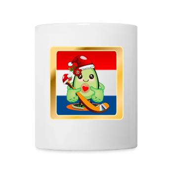 Weihnachtsgeschenke Avocado Eishockeyspieler - Tasse - Weiß - Vorne