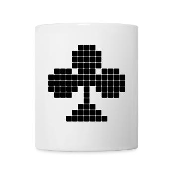 Rigged Poker - Pixel Art - Clubs - Mug blanc - blanc - Devant