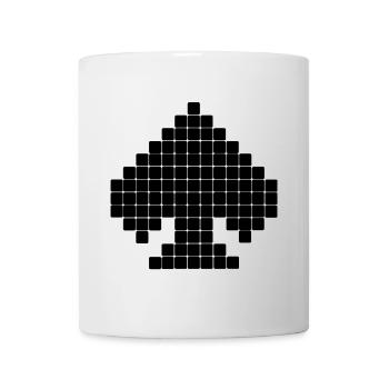 Rigged Poker - Pixel Art - Spades - Tasse - Weiß - Vorne