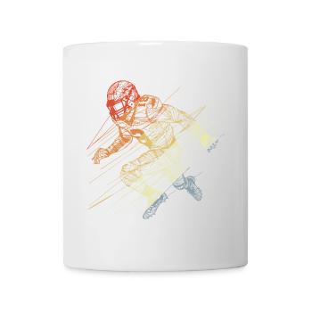 Croquis de joueur de football - Mug blanc - blanc - Devant