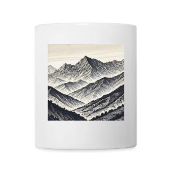 Linienberge der Schatten - Tasse - Weiß - Vorne