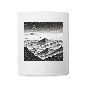 Stille Berglandschaft Sternenkreis - Tasse - Weiß - Vorne