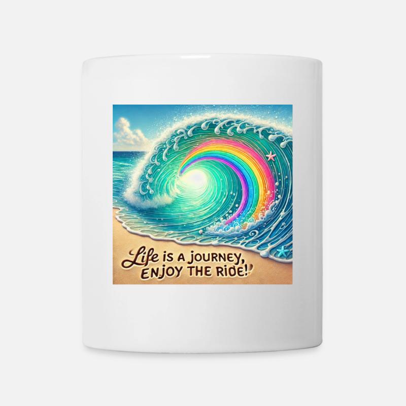 Wave Journey Tourbillon arc-en-ciel - Mug blanc - blanc